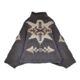 Mauro Grifoni ハイネック ウールニット サイズ16 ポンチョ チャコールグレー レディース マウログリフォーニ【中古】5-1219T♪