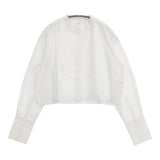 SEEALL SMOKINGシャツ 定価17600円 SAW43 SH305 サイズ38 バックボタン ブラウス シャツ ホワイト レディース シーオール【中古】6-0224M♪