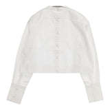 SEEALL SMOKINGシャツ 定価17600円 SAW43 SH305 サイズ38 バックボタン ブラウス シャツ ホワイト レディース シーオール【中古】6-0224M♪