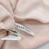 QUARTERLY コットンリネン クルーネック セーター ニット ピンク レディース クォータリー【中古】6-0311M♪