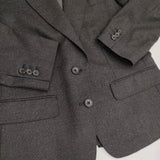 MARGARET HOWELL 578-220111 グレンチェック ウール テーラードジャケット グレー レディース マーガレットハウエル【中古】6-0105T∞