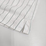 MHL. WORKWEAR STRIPE COTTON SHIRTING 595-5153500 サイズ1 定価23980円 長袖シャツ 25SS ホワイト グリーン レディース エムエイチエル【中古】5-1203M♪