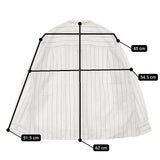 MHL. WORKWEAR STRIPE COTTON SHIRTING 595-5153500 サイズ1 定価23980円 長袖シャツ 25SS ホワイト グリーン レディース エムエイチエル【中古】5-1203M♪