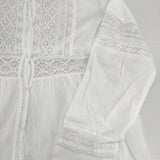 ADIEU TRISTESSE インド製 コットン レース スナップボタン ブラウス シャツ ホワイト レディース アデュートリステス【中古】6-0420M∞