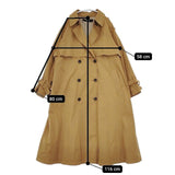 JOURNAL STANDARD フレアドレストレンチコート ベルト付き コットンナイロン コート ブラウン レディース ジャーナルスタンダード【中古】6-0122M∞