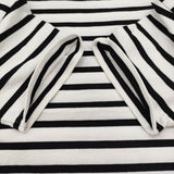 DRESSTERIOR ボートネック 085-14767 ボーダー ワイドシルエット 半袖Ｔシャツ カットソー ホワイト ブラック レディース ドレステリア【中古】6-0514S♪
