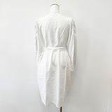 St. cecilia リネン ガウン 日本製 無地 その他ジャケット・コート ホワイト レディース セントセシリア【中古】6-0322M◎