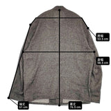 ULTERIOR L/S TWILLL WORK JACKET 定価52800円 ULBS16-FA84M サイズ3 リネンシルク ジャケット グレー メンズ アルテリア【中古】6-0222M♪