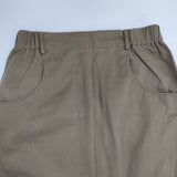 atelier naruse cotton long tight skirt 定価19250円 na-06024 ロングスカート カーキ レディース アトリエナルセ【中古】6-0420M∞