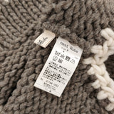 nest Robe ペルーウールボトルネックプルオーバー 01184-1053 セーター ニット ブラウン ホワイト レディース ネストローブ【中古】5-1226T♪