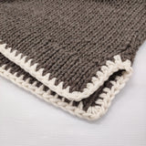 nest Robe ペルーウールボトルネックプルオーバー 01184-1053 セーター ニット ブラウン ホワイト レディース ネストローブ【中古】5-1226T♪