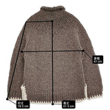 nest Robe ペルーウールボトルネックプルオーバー 01184-1053 セーター ニット ブラウン ホワイト レディース ネストローブ【中古】5-1226T♪