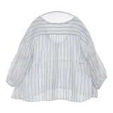 nest Robe 01131-1017 リネン ストライプ チュニック プルオーバー ブラウス ブラウス シャツ ホワイト ブルー レディース ネストローブ【中古】6-0421M△