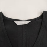 homspun ライトオンスシャンブレープルオーバーワンピース 252-1645 定価31900円 Vネック ワンピース ブラック レディース ホームスパン【中古】5-1203M♪