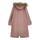 PROPORTION BODY DRESSING Wモッサフードファーコート 121-9252003 サイズ1 コート ピンク レディース プロポーションボディ ドレッシング【中古】5-1219A△