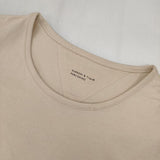 KURASHI&Trips 大人に似合うワケがある 素肌も心もよろこぶTシャツ Uネック 半袖Ｔシャツ カットソー ベージュ レディース クラシアンドトリップス/北欧、暮らしの道具店【中古】6-0305S∞