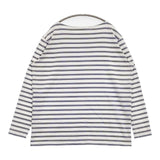 IENA/AURALEE 別注 A21AB01IE バスクボーダー 長袖Ｔシャツ カットソー ロンＴ ホワイト ブルー レディース イエナ/オーラリー【中古】6-0305M∞