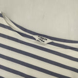 IENA/AURALEE 別注 A21AB01IE バスクボーダー 長袖Ｔシャツ カットソー ロンＴ ホワイト ブルー レディース イエナ/オーラリー【中古】6-0305M∞