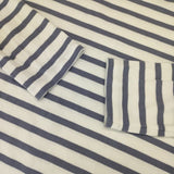 IENA/AURALEE 別注 A21AB01IE バスクボーダー 長袖Ｔシャツ カットソー ロンＴ ホワイト ブルー レディース イエナ/オーラリー【中古】6-0305M∞