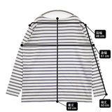 IENA/AURALEE 別注 A21AB01IE バスクボーダー 長袖Ｔシャツ カットソー ロンＴ ホワイト ブルー レディース イエナ/オーラリー【中古】6-0305M∞