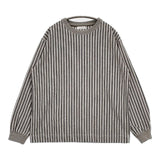nanamica SUHF847 コットンアクリル ストライプ サイズXS 長袖Ｔシャツ カットソー ロンＴ グレー レディース ナナミカ【中古】6-0305M∞
