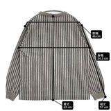 nanamica SUHF847 コットンアクリル ストライプ サイズXS 長袖Ｔシャツ カットソー ロンＴ グレー レディース ナナミカ【中古】6-0305M∞