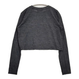UNITED ARROWS Wショートカットソー 定価16500円 ウール 長袖Ｔシャツ ロンＴ チャコールグレー レディース ユナイテッドアローズ【中古】6-0311M♪