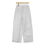 MARGARET HOWELL TICKING STRIPE PJ TROUSERS 定価36300円 ストライプ パンツ 25SS ホワイト ブルー レディース マーガレットハウエル【中古】5-1203M♪