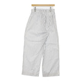 MARGARET HOWELL TICKING STRIPE PJ TROUSERS 定価36300円 ストライプ パンツ 25SS ホワイト ブルー レディース マーガレットハウエル【中古】5-1203M♪