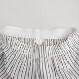 MARGARET HOWELL TICKING STRIPE PJ TROUSERS 定価36300円 ストライプ パンツ 25SS ホワイト ブルー レディース マーガレットハウエル【中古】5-1203M♪