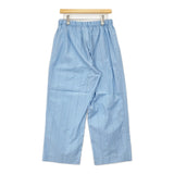MARGARET HOWELL 新品 WIDE STRIPE COTTON LINEN 589-5142002 定価36300円 パンツ 25SS ライトブルー レディース マーガレットハウエル【中古】5-1203M♪