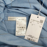 MARGARET HOWELL 新品 WIDE STRIPE COTTON LINEN 589-5142002 定価36300円 パンツ 25SS ライトブルー レディース マーガレットハウエル【中古】5-1203M♪