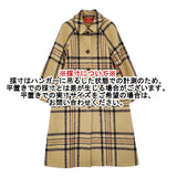 YORKLAND チェック ウール サイズ9AR 12902-02097 ステンカラーコート ベージュ レディース ヨークランド【中古】5-1219T♪