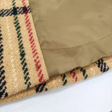 YORKLAND チェック ウール サイズ9AR 12902-02097 ステンカラーコート ベージュ レディース ヨークランド【中古】5-1219T♪