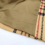 YORKLAND チェック ウール サイズ9AR 12902-02097 ステンカラーコート ベージュ レディース ヨークランド【中古】5-1219T♪