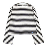 ORCIVAL ワイドボートネックプルオーバー OR-C0211 長袖Ｔシャツ カットソー ロンＴ ホワイト ネイビー レディース オーシバル/オーチバル【中古】6-0305M∞