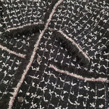 leur logette 未使用 ツイードジャケット Tweed 定価198000円 サイズ2 02382 ノーカラージャケット ブラック シルバー レディース ルール ロジェット/ルル ロジェッタ【中古】5-1203T♪