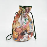 yukiemon 未使用 こども部屋 ブラウン 2wayBAG ポシェット 定価8800円 巾着バッグ ブラウン レディース ユキエモン【中古】5-1203G♪