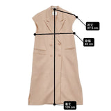 AMERI/STUDIOUS 別注 HERRINGBONE LONG JACKET VEST ヘリンボーン ロング ベスト ピンク レディース アメリ/ステュディオス【中古】6-0420M∞