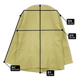 ROPE' リネンライクノーカラージャケット ベルト付き 撥水加工 ノーカラージャケット イエロー レディース ロペ【中古】6-0420M∞