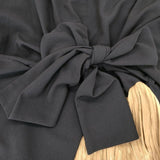 ELENDEEK KNOT PLEATS LOP 511950311001-01 ワンピース ネイビー ベージュ レディース エレンディーク【中古】6-0305M∞