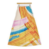 AMERI ヘイリーウェーブアートスカート HAILEY WAVE ART SKIRT 01210940080 ロングスカート マルチカラー レディース アメリ【中古】6-0305M∞