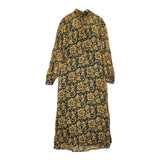TODAYFUL Georgette Leaf Dress ジョーゼットリーフドレス ペチコート付き インド製 レーヨンプリント ワンピース イエロー グリーン レディース トゥデイフル【中古】6-0420M∞