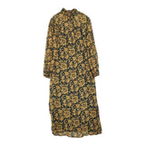 TODAYFUL Georgette Leaf Dress ジョーゼットリーフドレス ペチコート付き インド製 レーヨンプリント ワンピース イエロー グリーン レディース トゥデイフル【中古】6-0420M∞