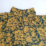 TODAYFUL Georgette Leaf Dress ジョーゼットリーフドレス ペチコート付き インド製 レーヨンプリント ワンピース イエロー グリーン レディース トゥデイフル【中古】6-0420M∞
