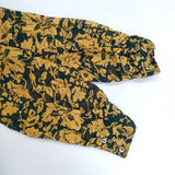 TODAYFUL Georgette Leaf Dress ジョーゼットリーフドレス ペチコート付き インド製 レーヨンプリント ワンピース イエロー グリーン レディース トゥデイフル【中古】6-0420M∞