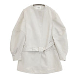 AMERI 01010621020 ノーカラー ベルト付き ジャケット オフホワイト レディース アメリ【中古】6-0305M∞