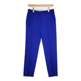 UNITED ARROWS W/PU SAXONY スリムパンツ ウールスラックス パンツ ブルー レディース ユナイテッドアローズ【中古】6-0122T∞
