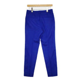 UNITED ARROWS W/PU SAXONY スリムパンツ ウールスラックス パンツ ブルー レディース ユナイテッドアローズ【中古】6-0122T∞