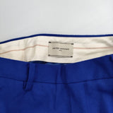 UNITED ARROWS W/PU SAXONY スリムパンツ ウールスラックス パンツ ブルー レディース ユナイテッドアローズ【中古】6-0122T∞